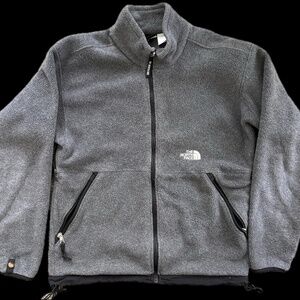 The North Face Mens Fleece Jacket Coat Zip Up Size Medium Gray